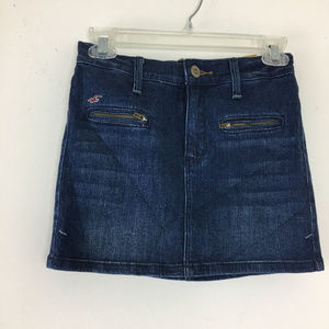 NWT Hollister Juniors Blue Jean Mini Skirt 1